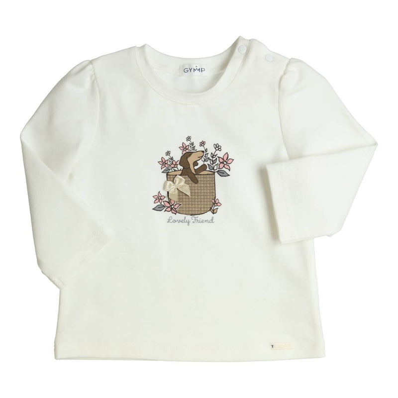 Meisjes Longsleeve Aerodoux van Gymp in de kleur Off White in maat 86.