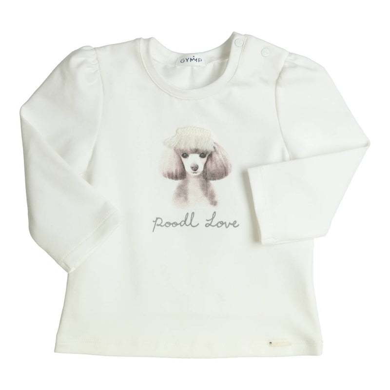 Meisjes Longsleeve Aerodoux van Gymp in de kleur Off White in maat 86.