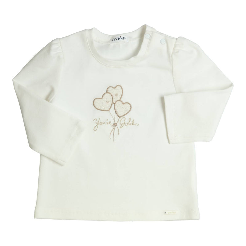 Meisjes Longsleeve Aerodoux van Gymp in de kleur Off White in maat 86.