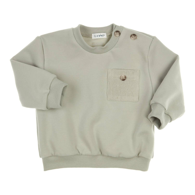 Jongens Sweater Carbondoux van Gymp in de kleur Pale Green in maat 86.