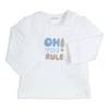 Jongens Longsleeve Aerobic van Gymp in de kleur White - Blue in maat 86.