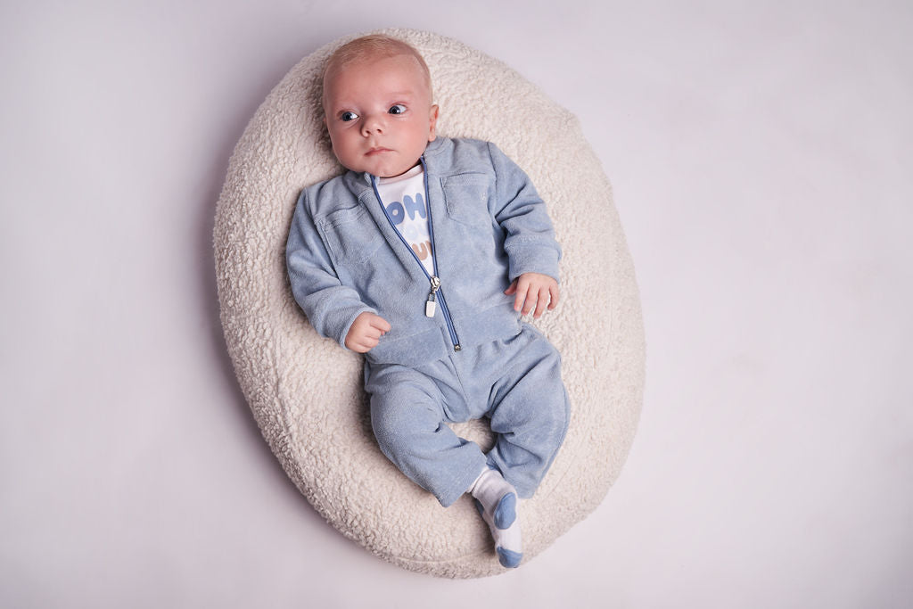 Jongens Longsleeve Aerobic van Gymp in de kleur White - Blue in maat 86.