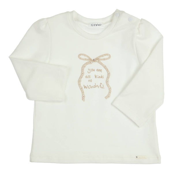 Meisjes Longsleeve Aerodoux van Gymp in de kleur Off White - Beige in maat 92.