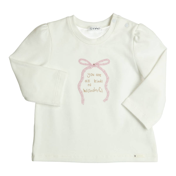 Meisjes Longsleeve Aerodoux van Gymp in de kleur Off White - Lila in maat 92.