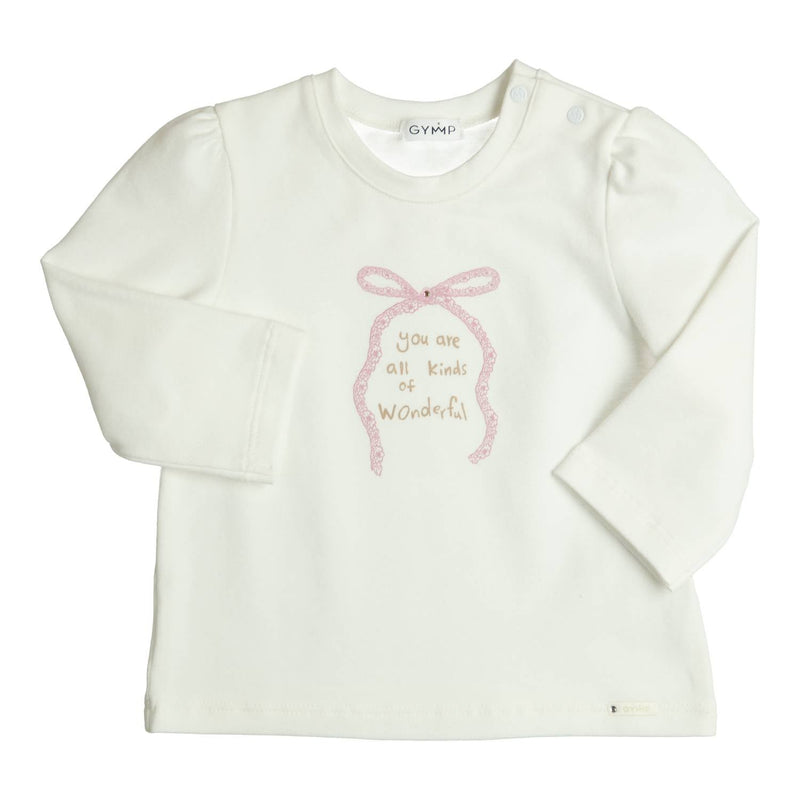 Meisjes Longsleeve Aerodoux van Gymp in de kleur Off White - Lila in maat 92.