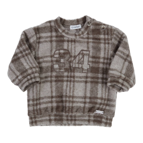 Jongens Sweater Kamiel van Gymp in de kleur Grey - Taupe in maat 92.