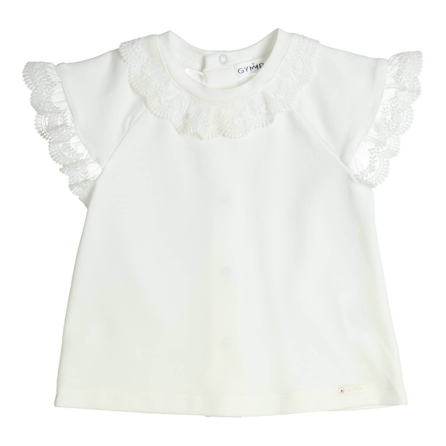 Meisjes T-shirt Aerobic van Gymp in de kleur Off White in maat 86.