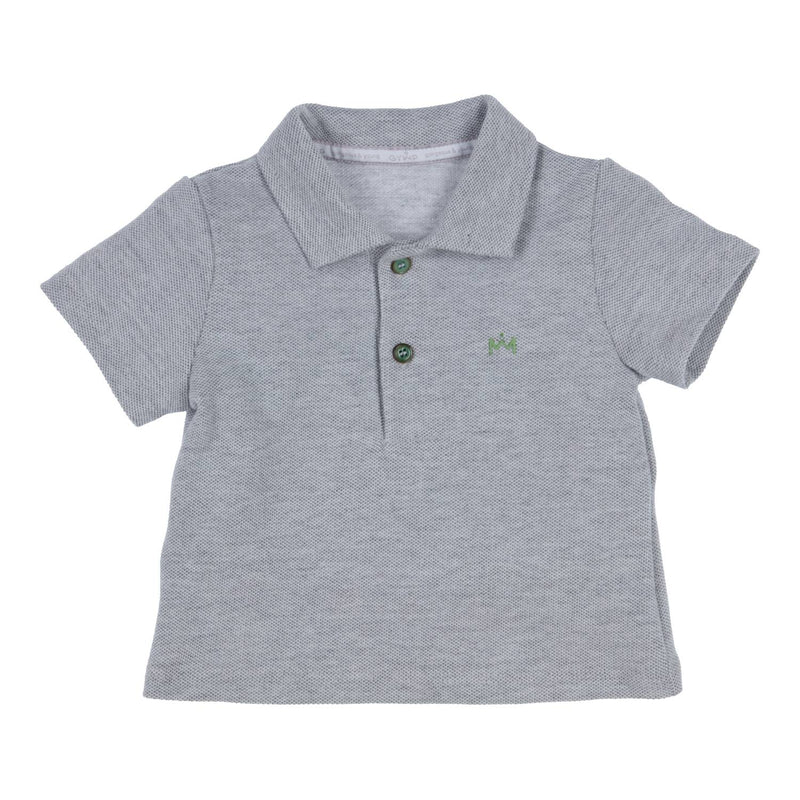 Jongens Polo Piek van Gymp in de kleur Grey Melange in maat 86.