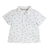 Jongens Polo Smart van Gymp in de kleur White - Beige in maat 86.