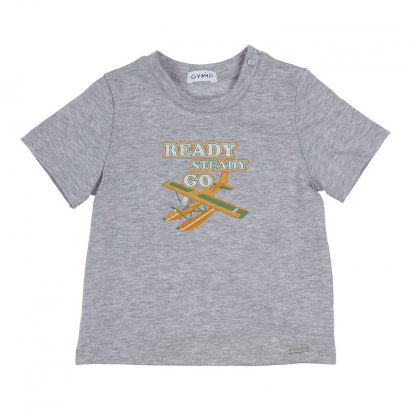 Jongens T-shirt Aerochine van Gymp in de kleur Grey Melange in maat 86.