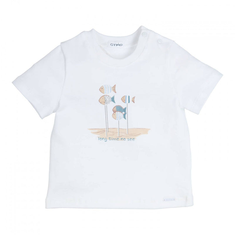 Jongens T-shirt Aerobic van Gymp in de kleur White in maat 86.