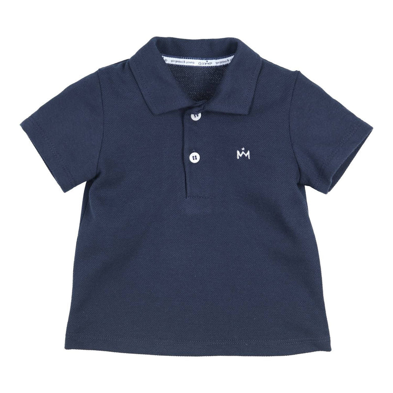 Jongens Polo Pikachu van Gymp in de kleur Navy in maat 86.