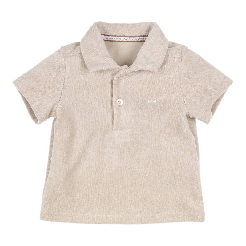 Jongens Polo Ido van Gymp in de kleur Beige in maat 86.