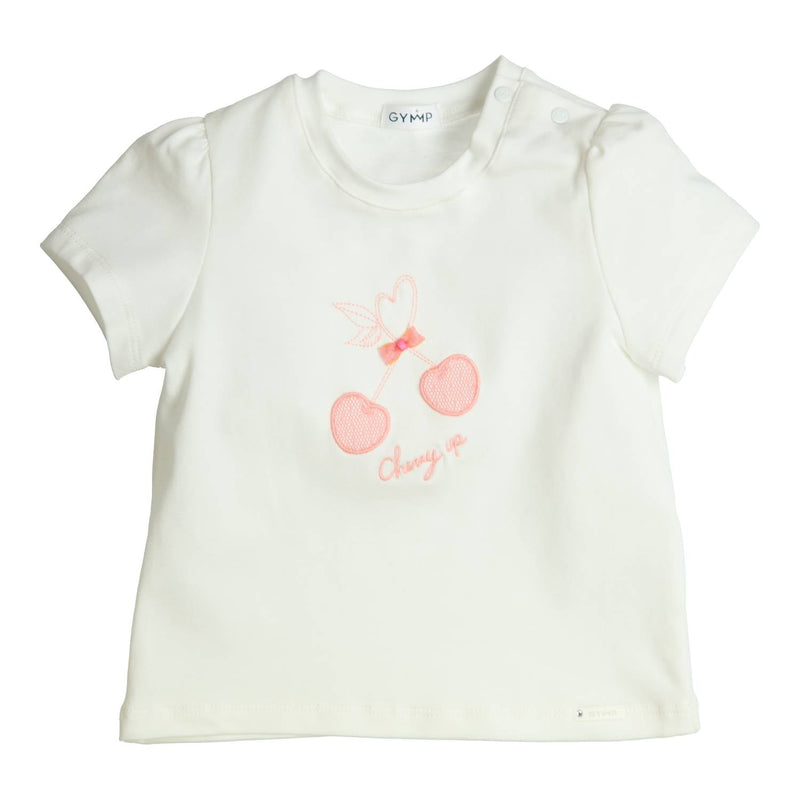 Meisjes T-shirt Aerobic van Gymp in de kleur Off White in maat 86.