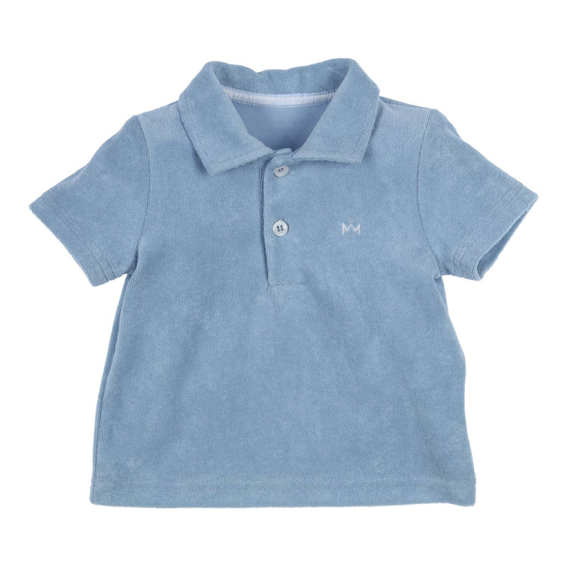 Jongens Polo Ido van Gymp in de kleur Blue in maat 86.