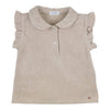 Meisjes Polo Ido van Gymp in de kleur Beige in maat 86.