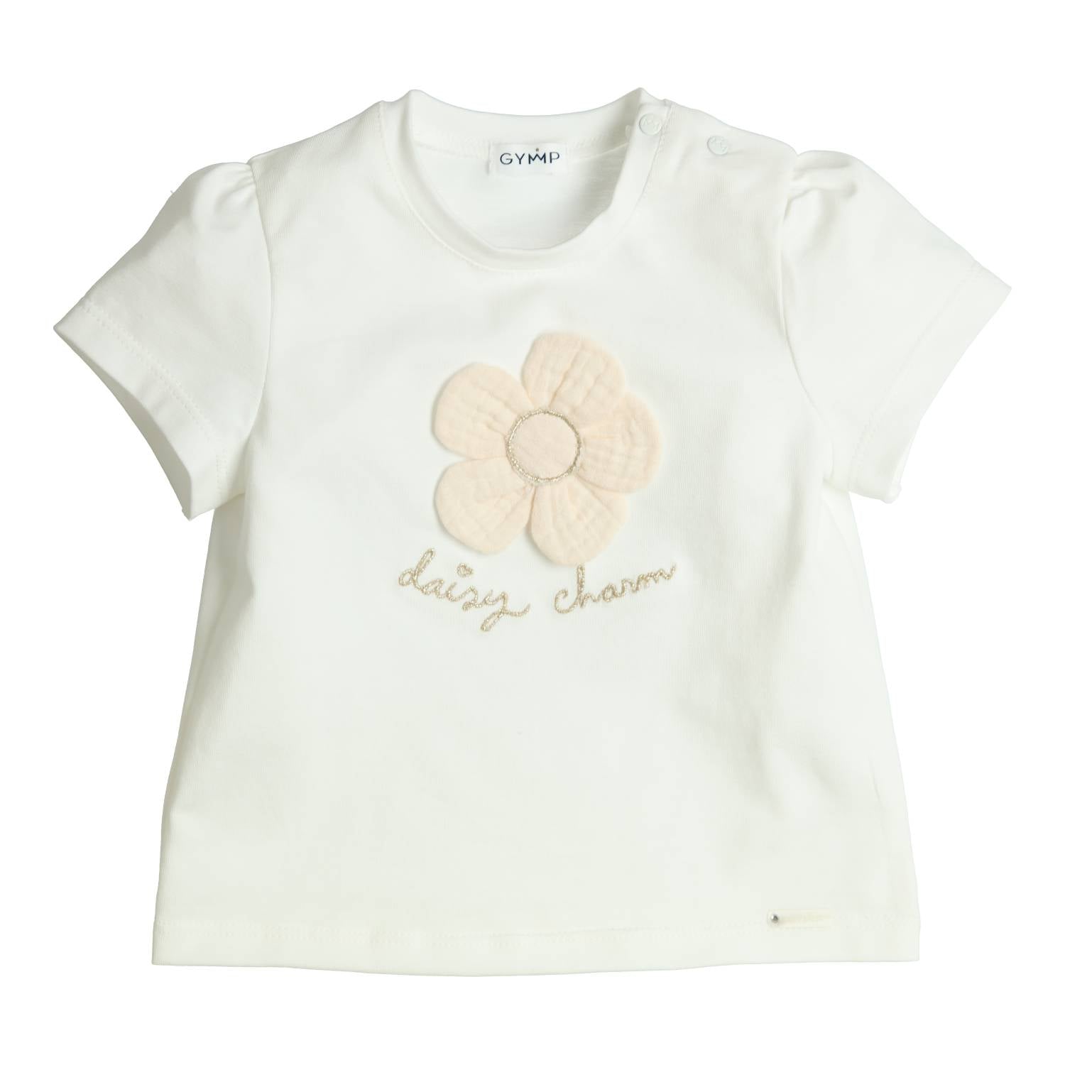 Meisjes T-shirt Aerobic van Gymp in de kleur Off White - Beige in maat 86.
