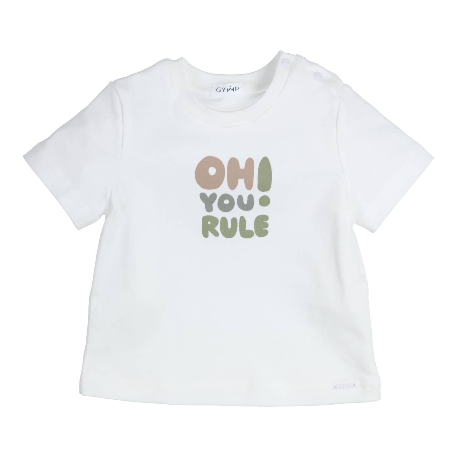 Jongens T-shirt Aerobic van Gymp in de kleur White - Green in maat 86.