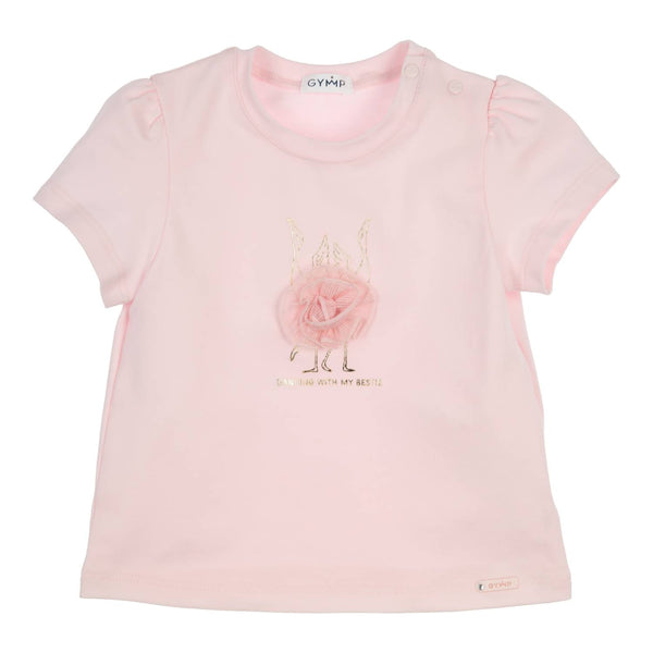 Meisjes T-shirt Aerobic van Gymp in de kleur Old Rose in maat 86.