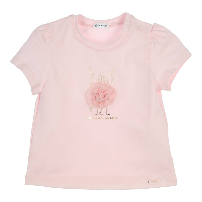 Meisjes T-shirt Aerobic van Gymp in de kleur Old Rose in maat 86.