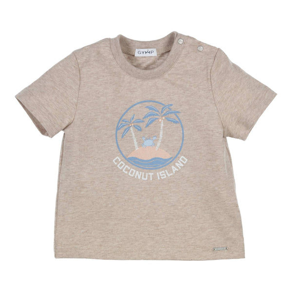 Jongens T-shirt Aerochine van Gymp in de kleur Beige in maat 86.