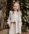 Meisjes Gilet Isolde van Gymp in de kleur Beige in maat 86.