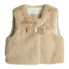 Meisjes Gilet Polla van Gymp in de kleur Beige in maat 92.