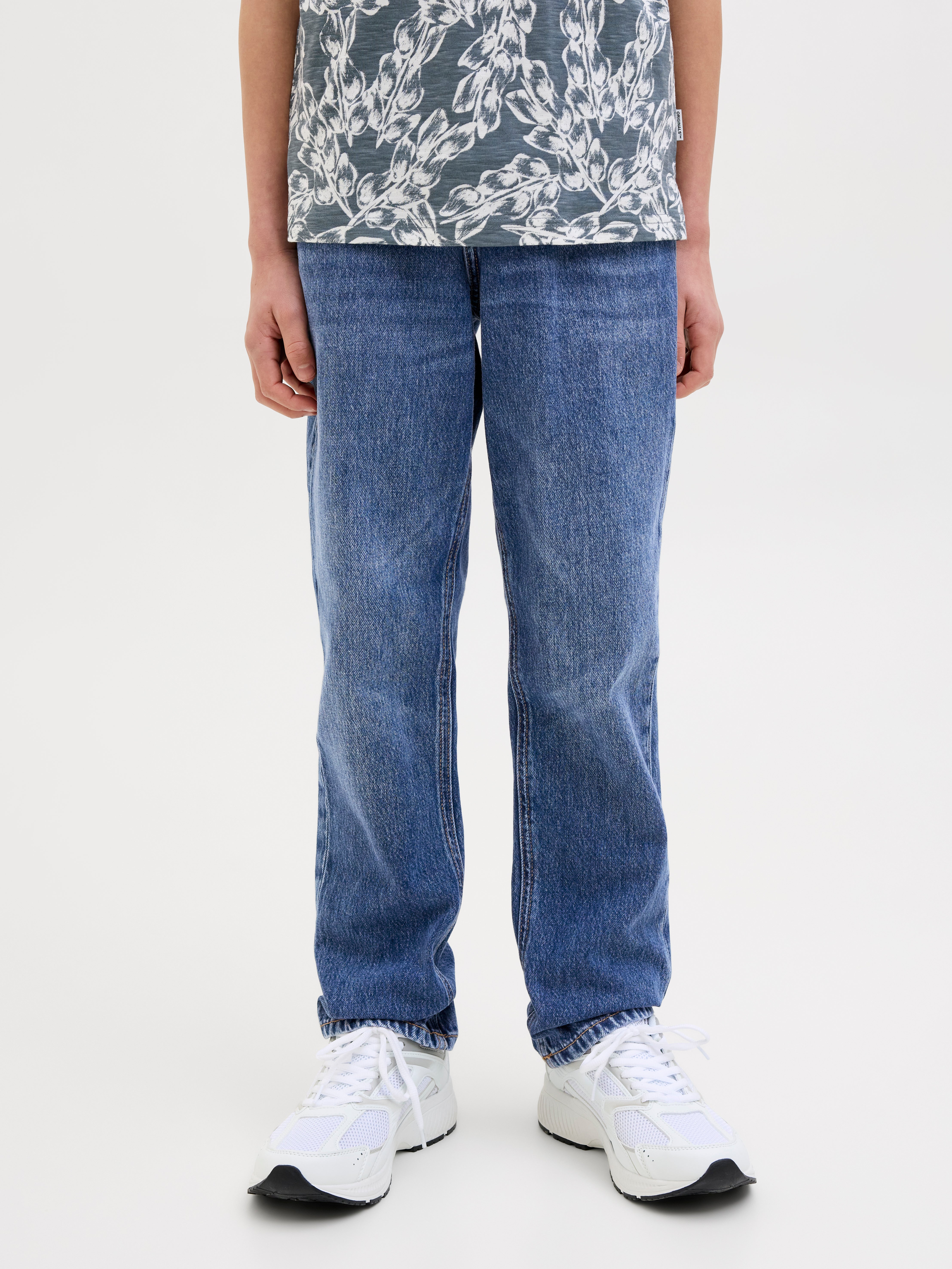 Jongens JJICLARK JJORIGINAL AKM 123 NOOS JNR van Jack & Jones Junior in de kleur Blue Denim in maat 176.