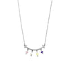 Edelsteen Hangertjes Ketting - Zilver