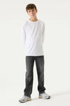 Jongens Jeans Ilyano dark used van Garcia in de kleur Dark used in maat 176.