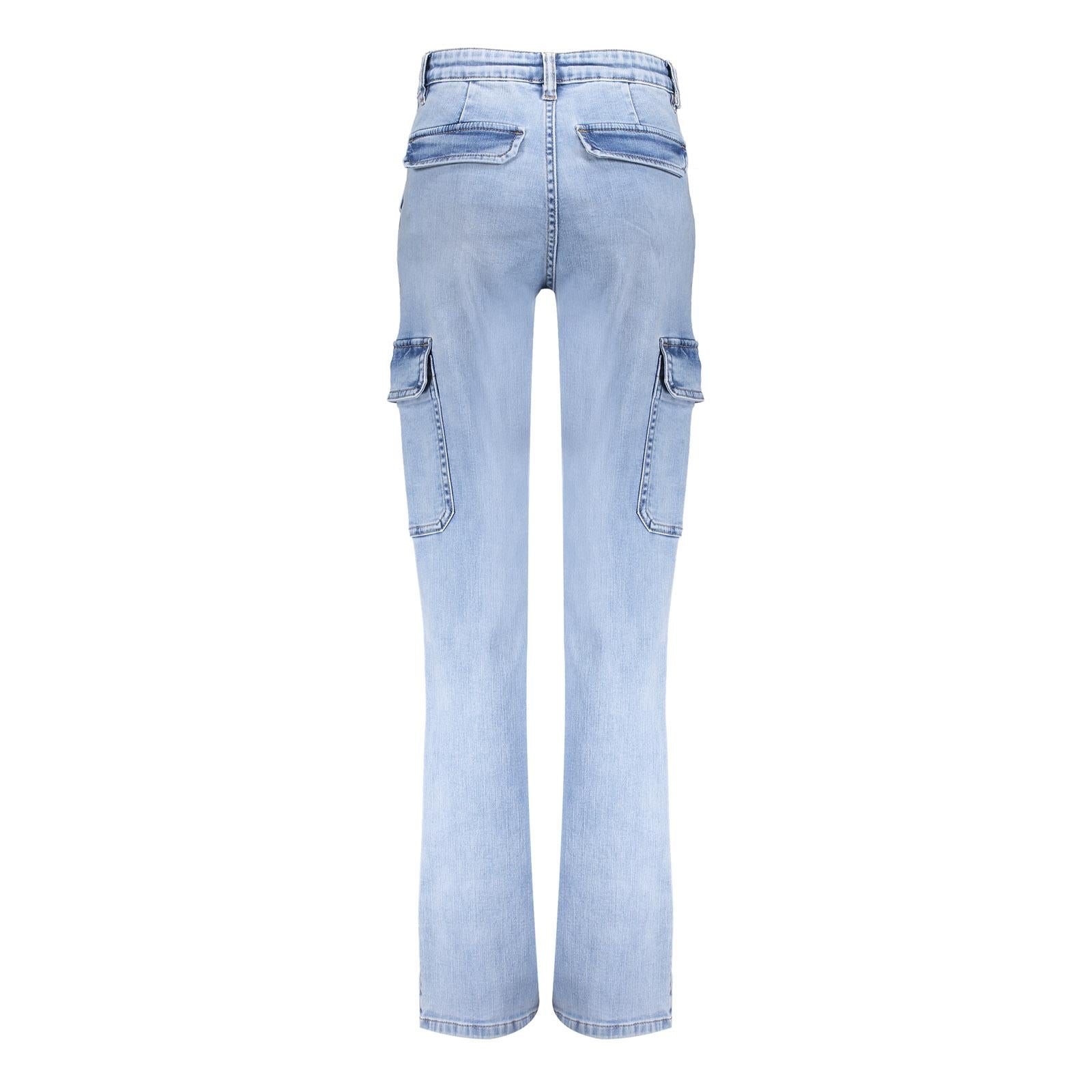 Meisjes Cargo jeans  van Geisha in de kleur stonebleach denim in maat 176.