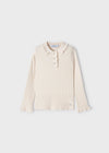 Mayoral L/s ribbed knit polo