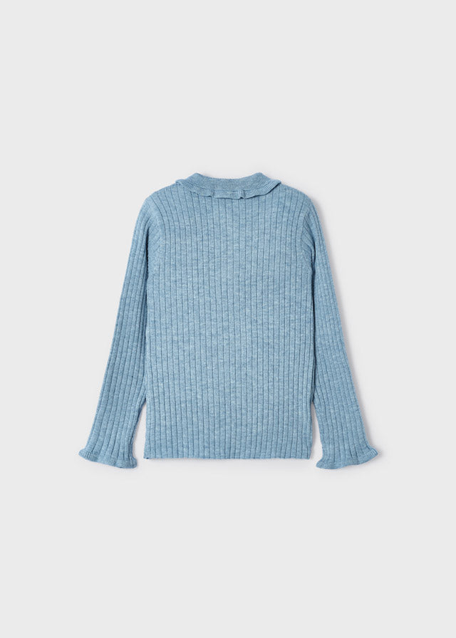 Mayoral L/s ribbed knit polo