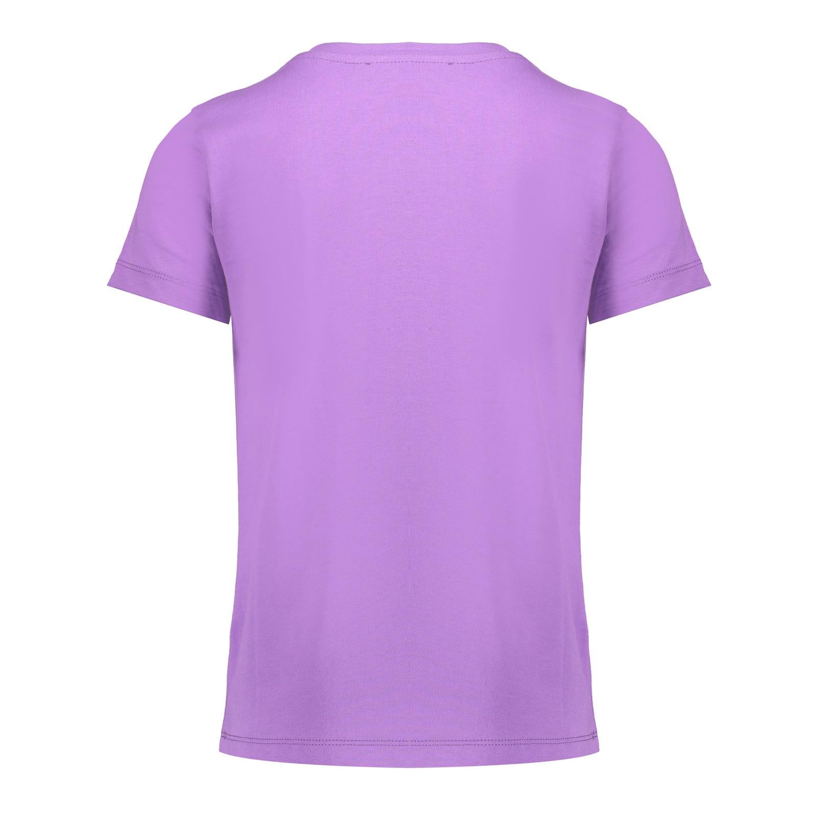 Meisjes T-shirt "happy mind"  van Geisha in de kleur purple in maat 176.
