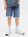 Jongens JJIRICK JJICON SHORTS GE 132 I.K SN JNR van Jack & Jones Junior in de kleur Blue Denim in maat 176.