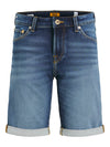 Jongens JJIRICK JJICON SHORTS GE 132 I.K SN JNR van Jack & Jones Junior in de kleur Blue Denim in maat 176.