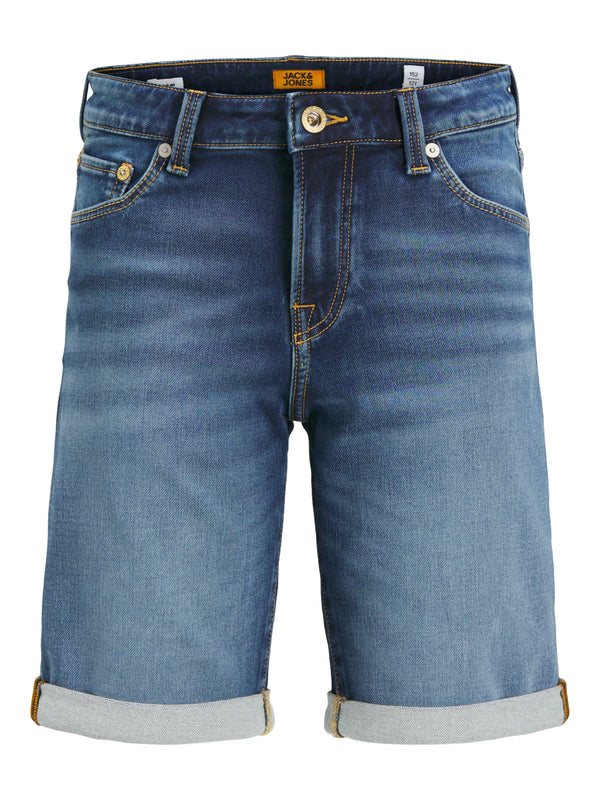 Jongens JJIRICK JJICON SHORTS GE 132 I.K SN JNR van Jack & Jones Junior in de kleur Blue Denim in maat 176.