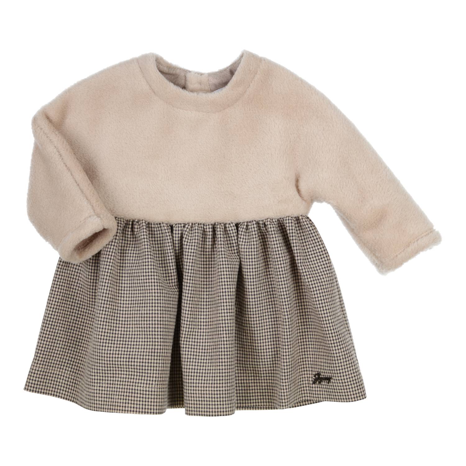 Meisjes Dress Bess van Gymp in de kleur Beige - Black in maat 86.