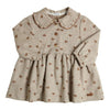 Meisjes Dress Grayce van Gymp in de kleur Beige - Brown in maat 92.
