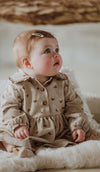Meisjes Dress Grayce van Gymp in de kleur Beige - Brown in maat 92.