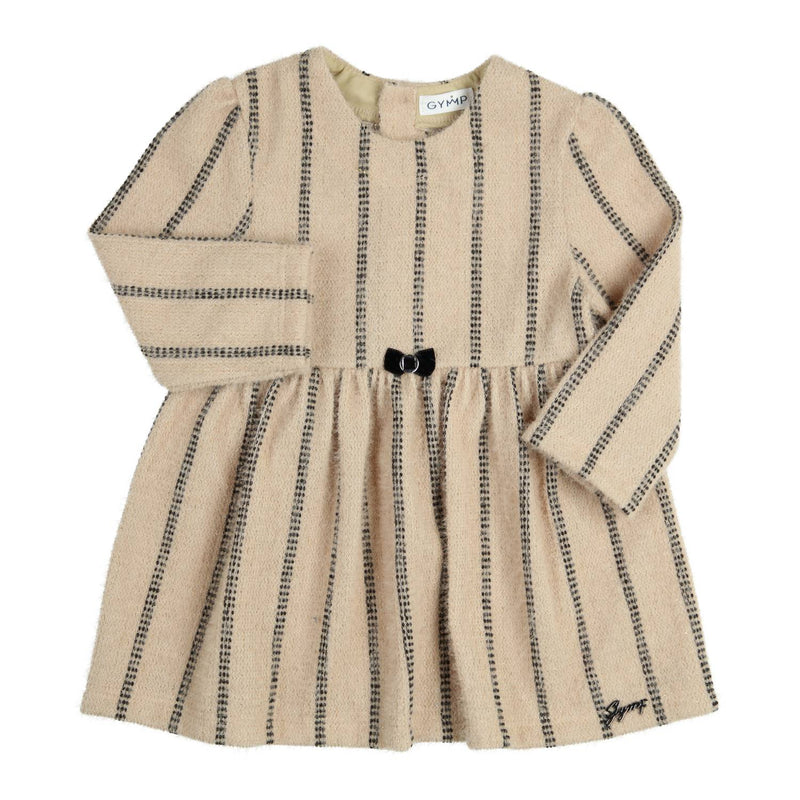 Meisjes Dress Reina van Gymp in de kleur Beige - Black in maat 92.