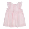 Meisjes Pinafore Frida van Gymp in de kleur Old Rose - Off White in maat 86.