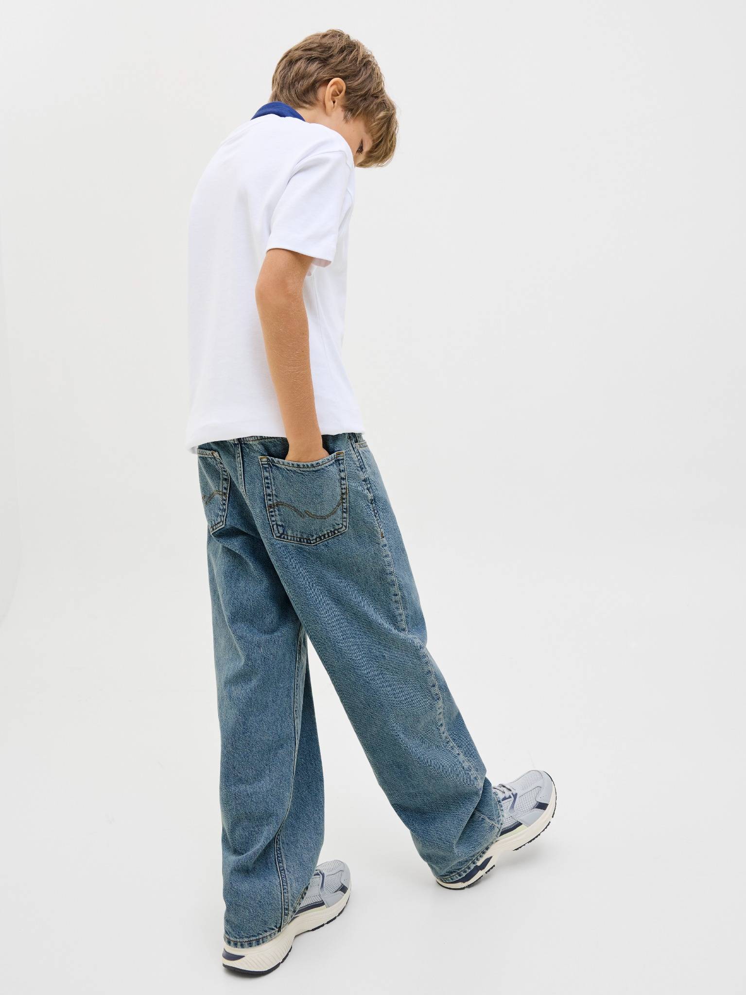 Jongens JJIALEX JJORIGINAL SQ 066 SN JNR van Jack & Jones Junior in de kleur Blue Denim in maat 176.