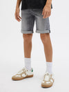 Jongens JJIRICK JJORIGINAL SHORTS AM 360 SN JNR van Jack & Jones Junior in de kleur Grey Denim  in maat 176.