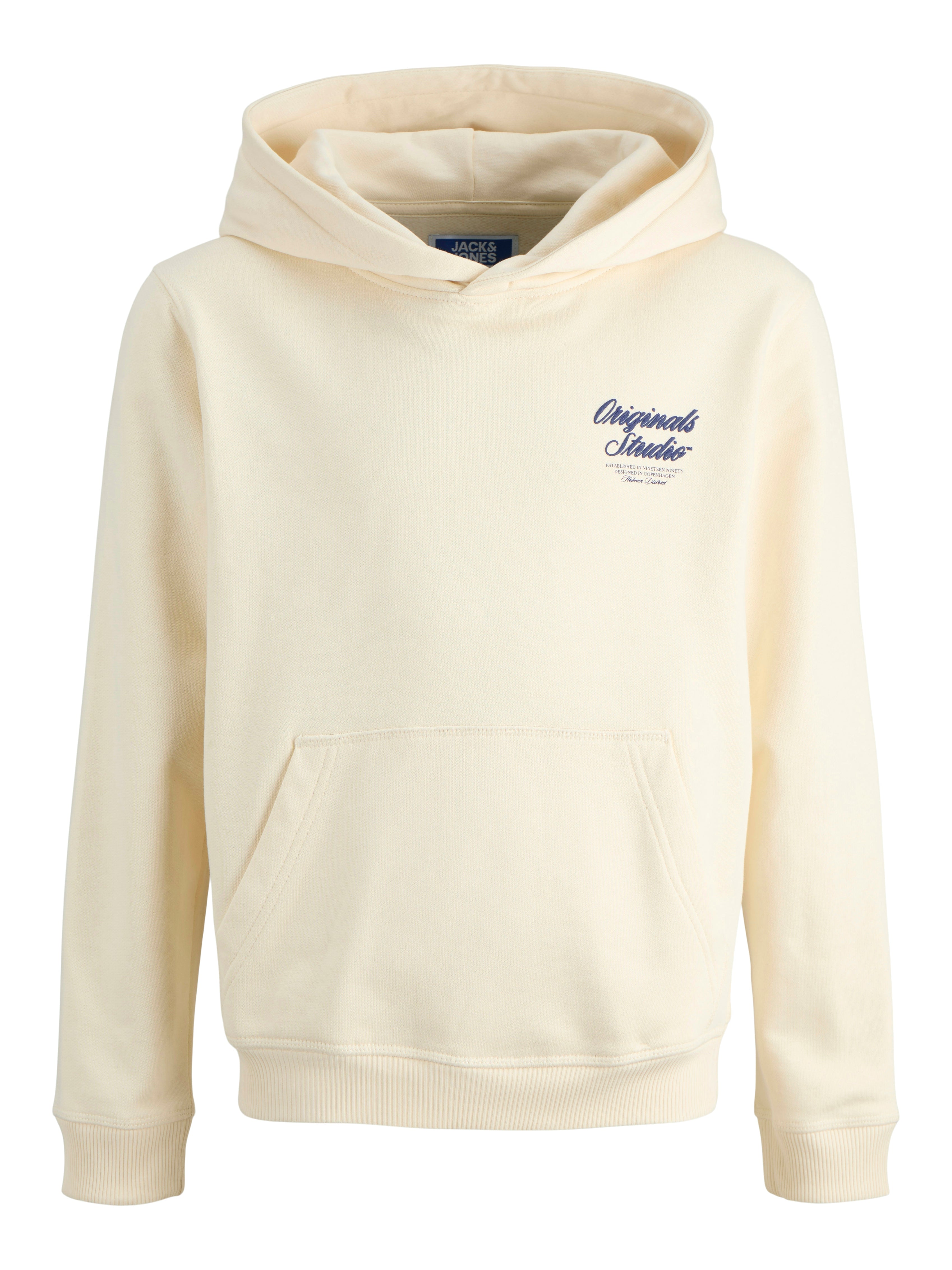 Jongens JORNORREBRO TYPO BACK SWEAT HOOD SN JNR van Jack & Jones Junior in de kleur Antique White in maat 176.