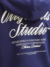 Jongens JORNORREBRO TYPO BACK SWEAT HOOD SN JNR van Jack & Jones Junior in de kleur Ocean Cavern in maat 176.