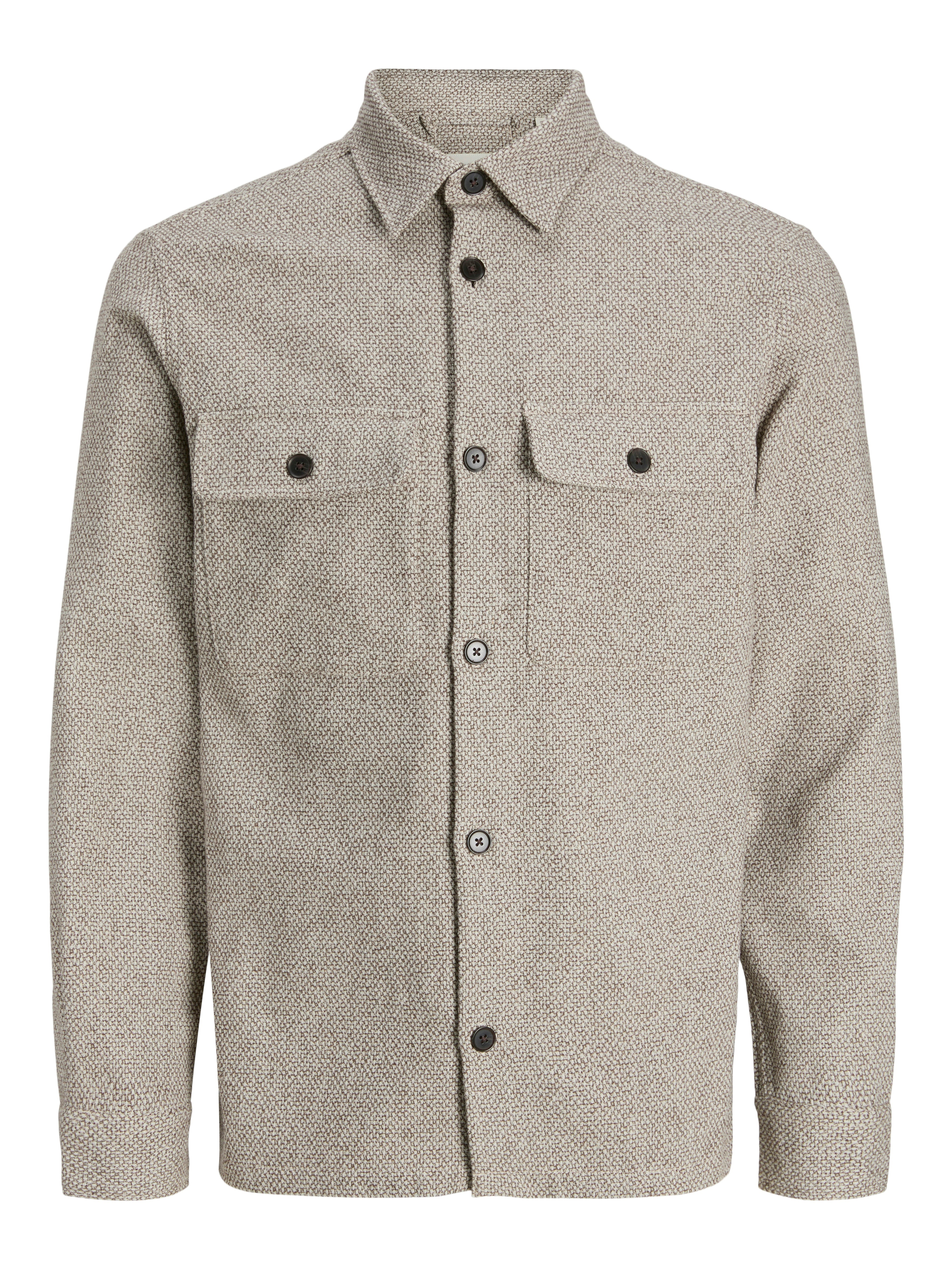 Jongens JPRRAYLE MELANGE SOLID L/S OVERSHI JNR van  in de kleur Ermine in maat 176.