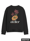 Jongens JORBROOKLYN GRAPHIC SWEAT CREW NEC JNR van Jack & Jones Junior in de kleur Black VOLUME  in maat 176.