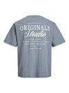 Jongens JORNORREBRO TYPO TEE SS CREW NECK SN JNR van Jack & Jones Junior in de kleur Tradewinds  in maat 176.