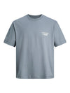 Jongens JORNORREBRO TYPO TEE SS CREW NECK SN JNR van Jack & Jones Junior in de kleur Tradewinds  in maat 176.